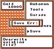 a screenshot of a video game that says robopon tools garage