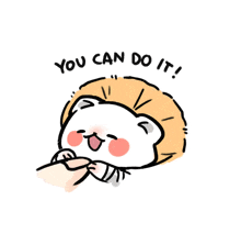 a drawing of a cat with the words " you can do it " written on it