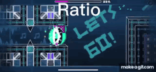 a screenshot of a video game with the words `` ratio let 's go '' written on it .