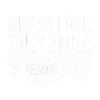 a drawing of a skull with the words never lose your smile