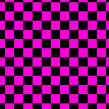 a seamless pattern of pink and black squares on a pink background .