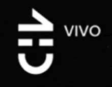 a white logo on a black background that says vivo on it .