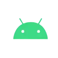 a green android icon with two eyes and antennas on a white background