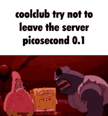 coolclub try not to leave the server picosecond 0.1 written on a red background