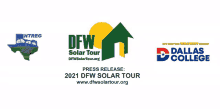 a logo for the dallas college solar tour is displayed