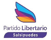 a logo for partido libertario salsipuedes with a wing