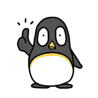 a cartoon penguin is giving the middle finger