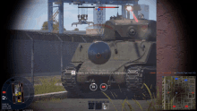 a screenshot of a video game shows a tank with the number 18 on the side