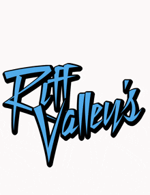 a logo for riff valley 's is blue and black