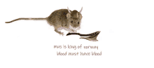 a mouse wearing a viking helmet is holding an axe and the words mus is king of norway blood must have blood are below it