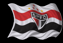 a flag that says spfc on it