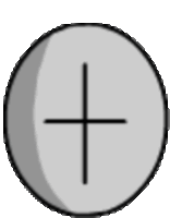 a circle with a cross in the middle of it