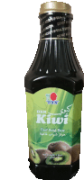 a bottle of dxn kiwi fruit drink base with a gold cap