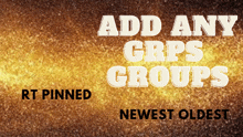 a sign that says add any grps groups on it