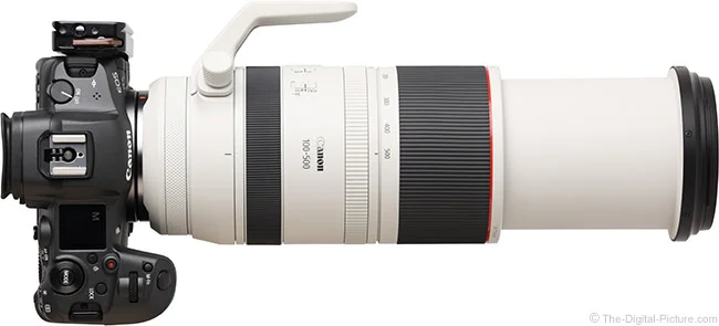 Canon RF 100-500mm F4.5-7.1 L IS USM Lens Extended Top View