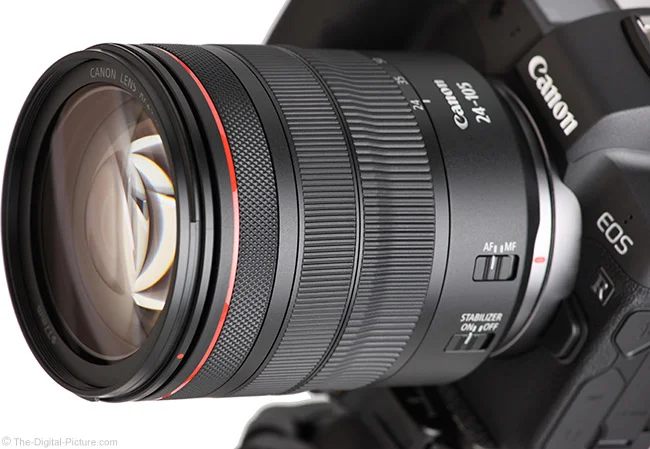 Canon RF 24-105mm f/4L IS USM Lens Angle View