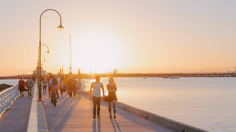 Go for a walk along St Kilda Beach