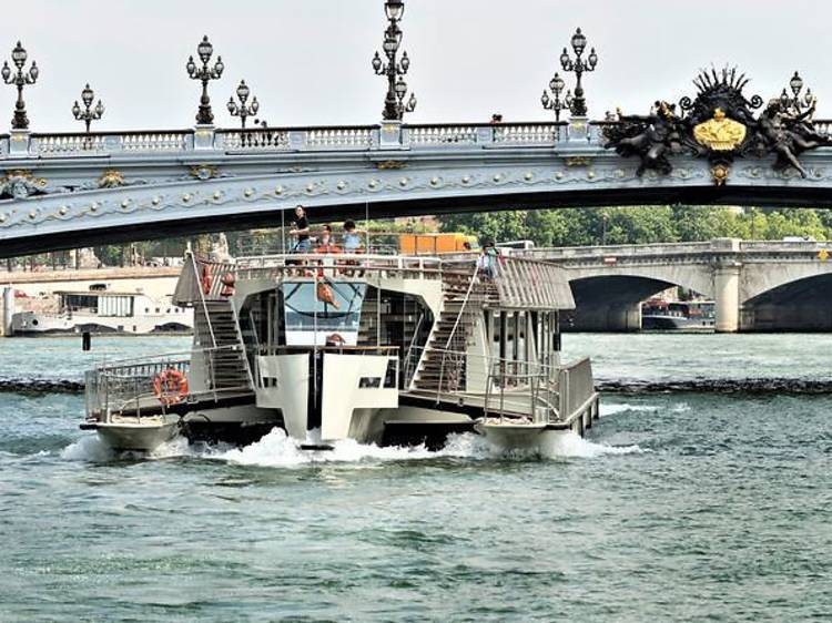 City and River Seine Tour on Amphibious Bus