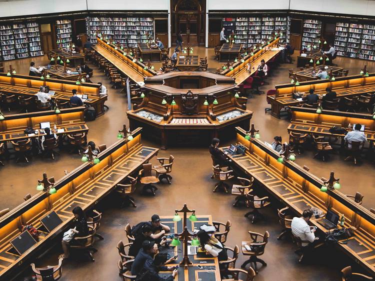 Wander around the State Library’s beautiful Dome Reading Room