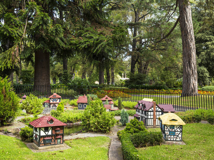 Explore a model Tudor Village at Fitzroy Gardens