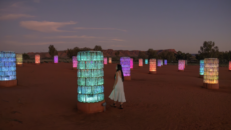 Wander through towers of light