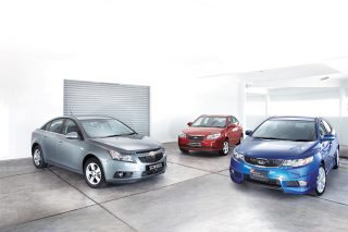 cerato forte, avante and cruze front