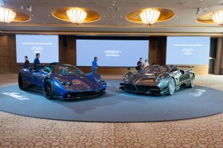 pagani of singapore zonda kiryu, huayra roadster bc