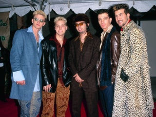 Image may contain Joey Fatone Jc Chasez Clothing Apparel Human Person Jacket Coat and Fashion