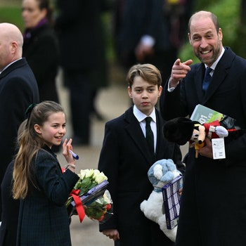 Prince William Cracks Up at Dog Riding in Stroller