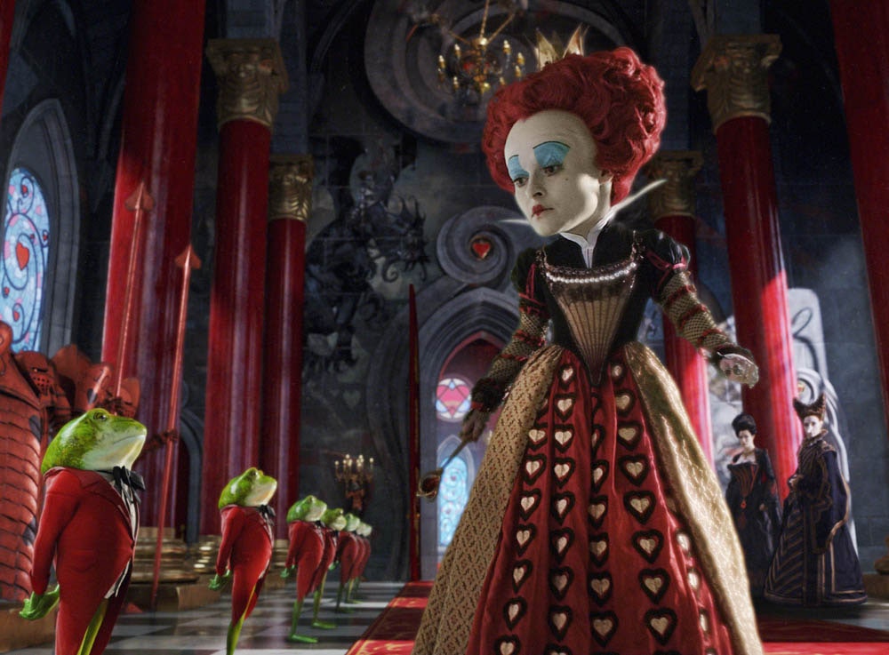 Helena Bonham Carter039s Red Queen rules mouselike courtiers.