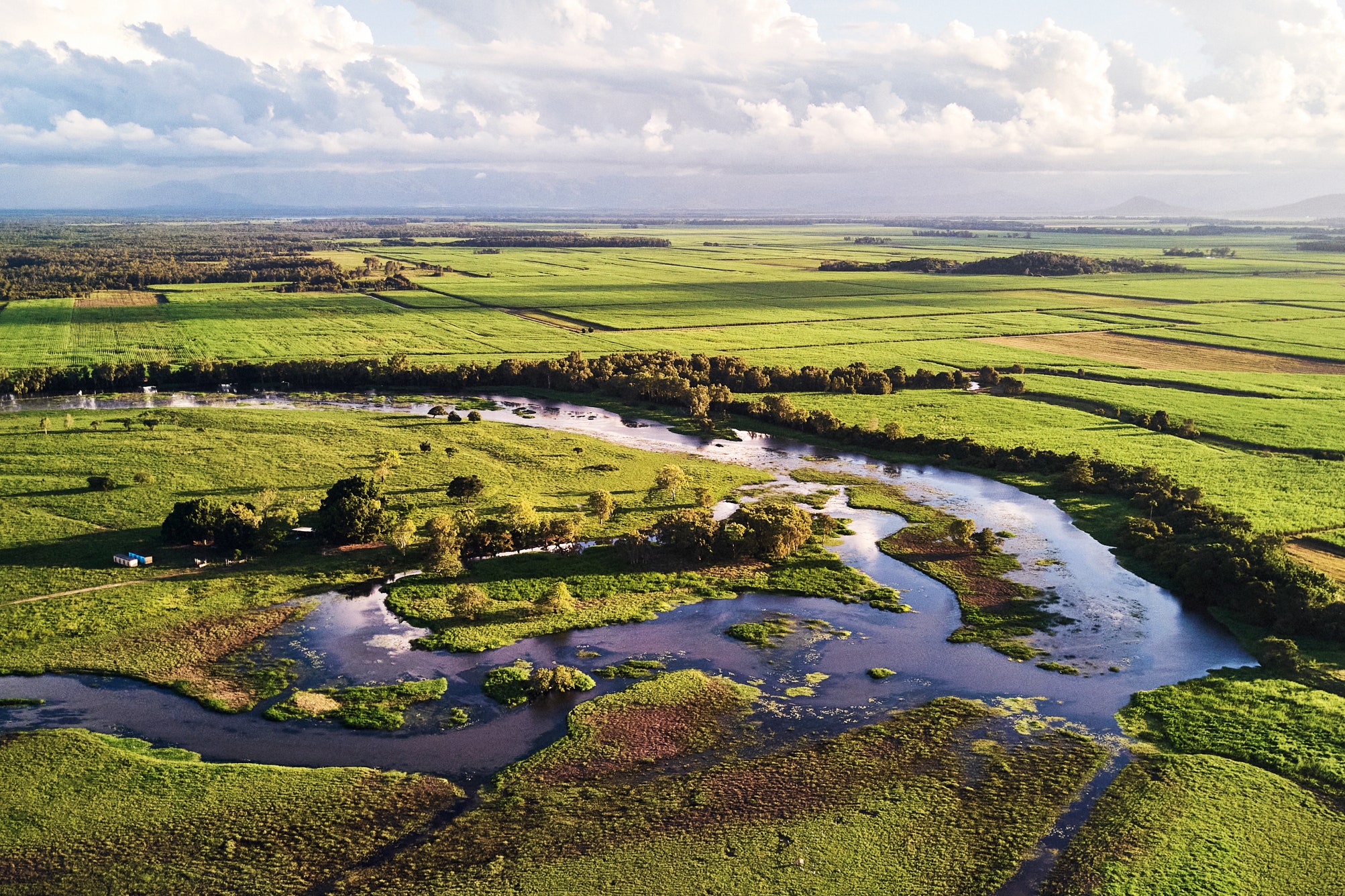 aerial od Mungalla Wetlands