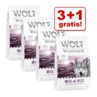 3 + 1 gratis! 4 x 1 kg Wolf of Wilderness