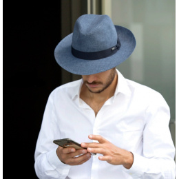 Fedora Borsa Blue Linen Hat - Guerra 1855