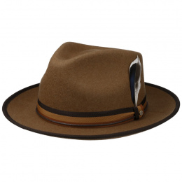 Fedora Hat Cognac Wool Felt - Stetson