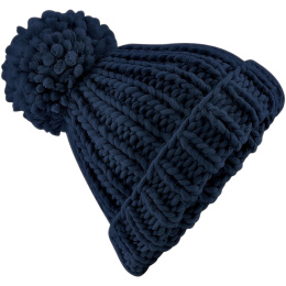 Bonnet à Pompon Oversize Marine - Traclet