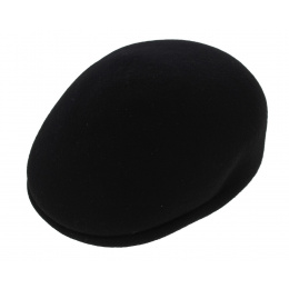 Cambered Cap Delys Wool Felt Black - Traclet