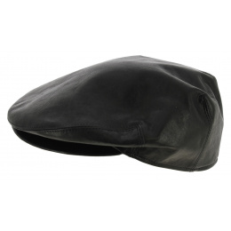 Cappello piatto Southland in pelle nera - Traclet