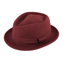 PorkPie Zingaro Hat Felt Wool Bordeaux