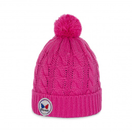 Children's Alpina Pink Pompon Beanie - Pipolaki