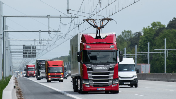 Testende: E-Lastwagen sind die längste Zeit auf der A 5 nahe Darmstadt gefahren