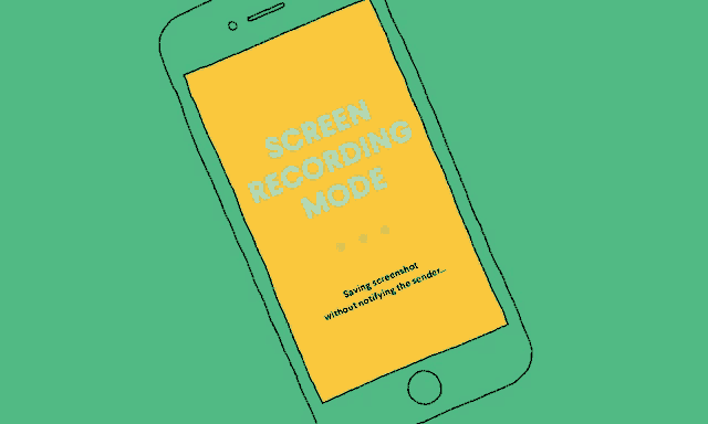 a phone with a screen recording mode on it