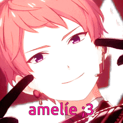 a close up of a person with the name amelie 3