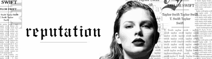 a poster for taylor swift 's reputation album features a woman