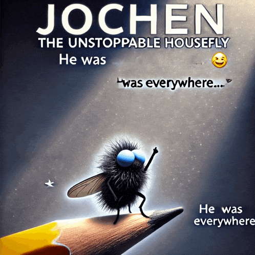 jochen the unstoppable housefly was everywhere he was everywhere