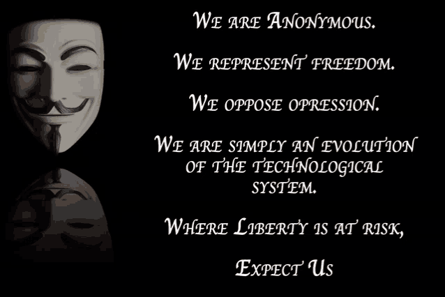 a poster that says we are anonymous on the top