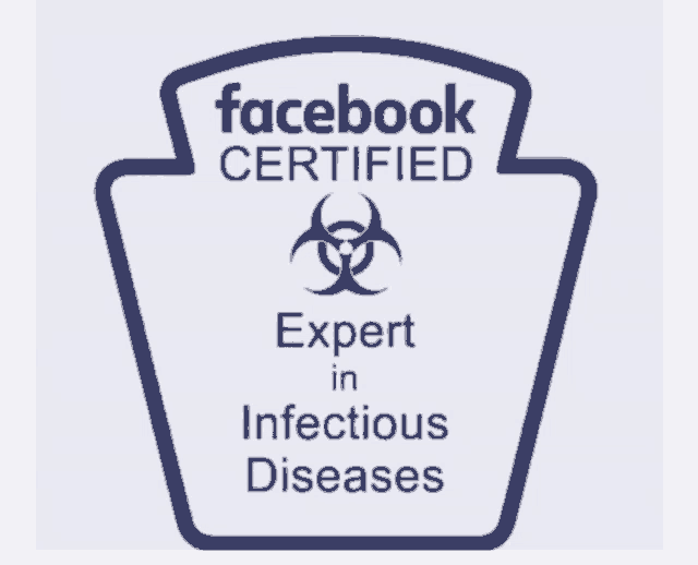 a facebook certified expert in infectious diseases sign