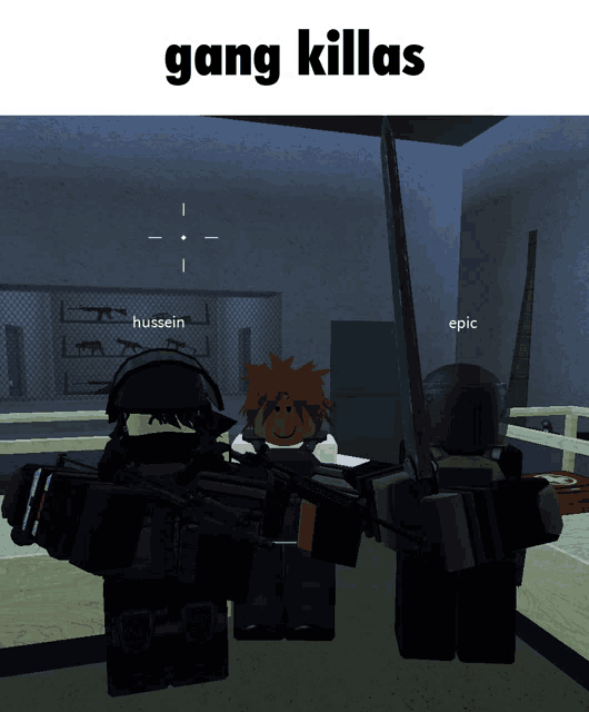 a screenshot of a video game with the words gang kills