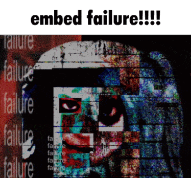 a picture of a woman with the words embedded failure written on it