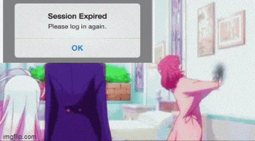 a phone screen shows a message that says " session expired please log in again "