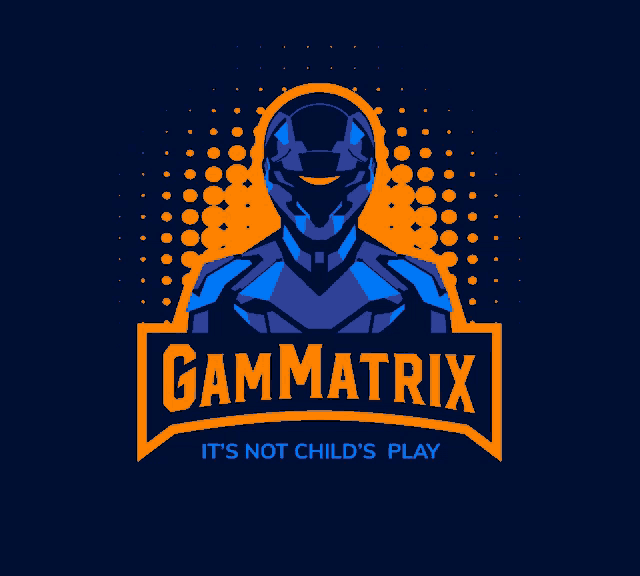 a logo for gammatrix that says it 's not child 's play on it